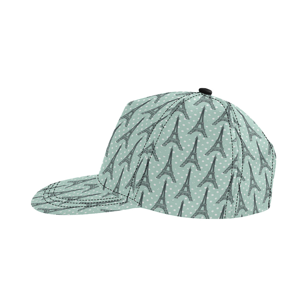 Eiffel Tower Polka Dot Print Snapback Cap