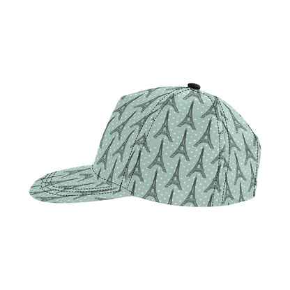 Eiffel Tower Polka Dot Print Snapback Cap