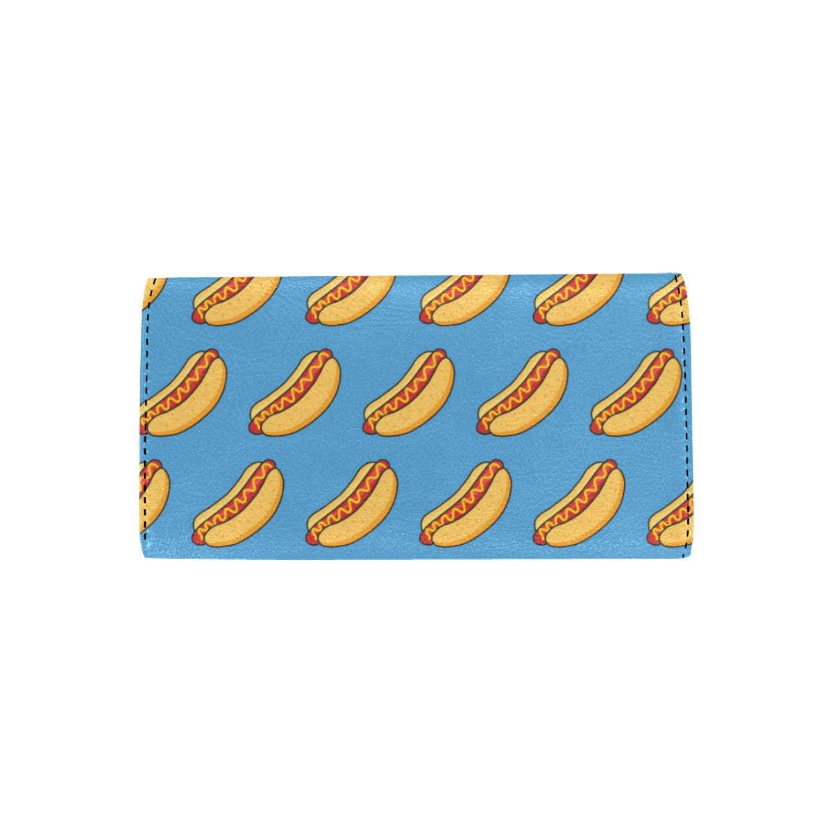 Hot Dog Pattern Print Design 02 Women's Trifold Wallet