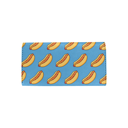 Hot Dog Pattern Print Design 02 Women's Trifold Wallet