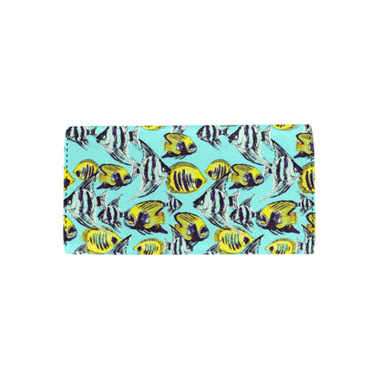 Angelfish Pattern Print Design 02 Women's Trifold Wallet