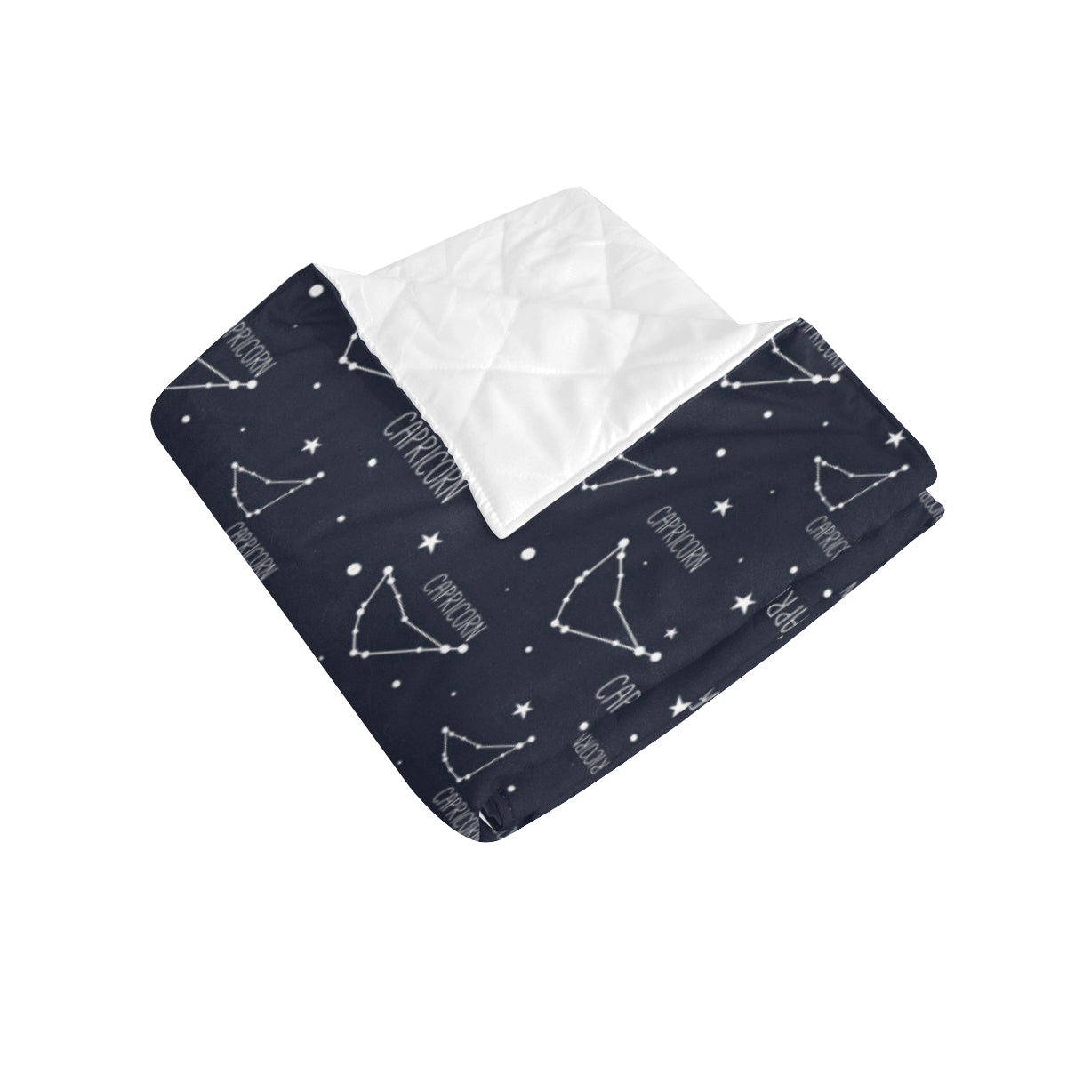 Capricorn Zodiac Pattern Print Design 01 Premium Quilt