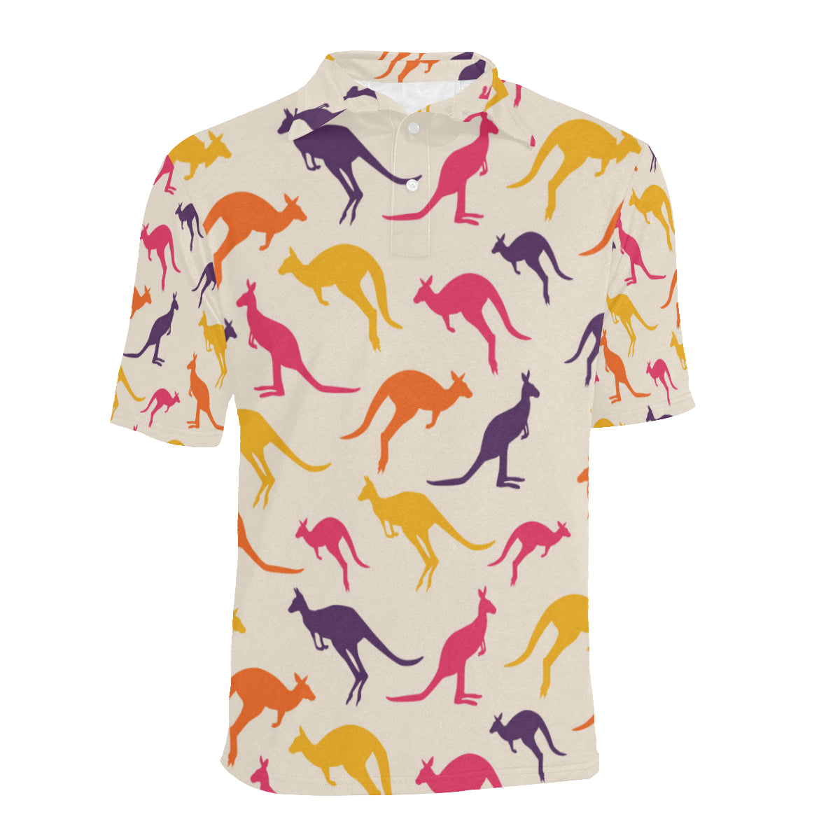 Kangaroos Pattern Print Design 01 Men Polo Shirt