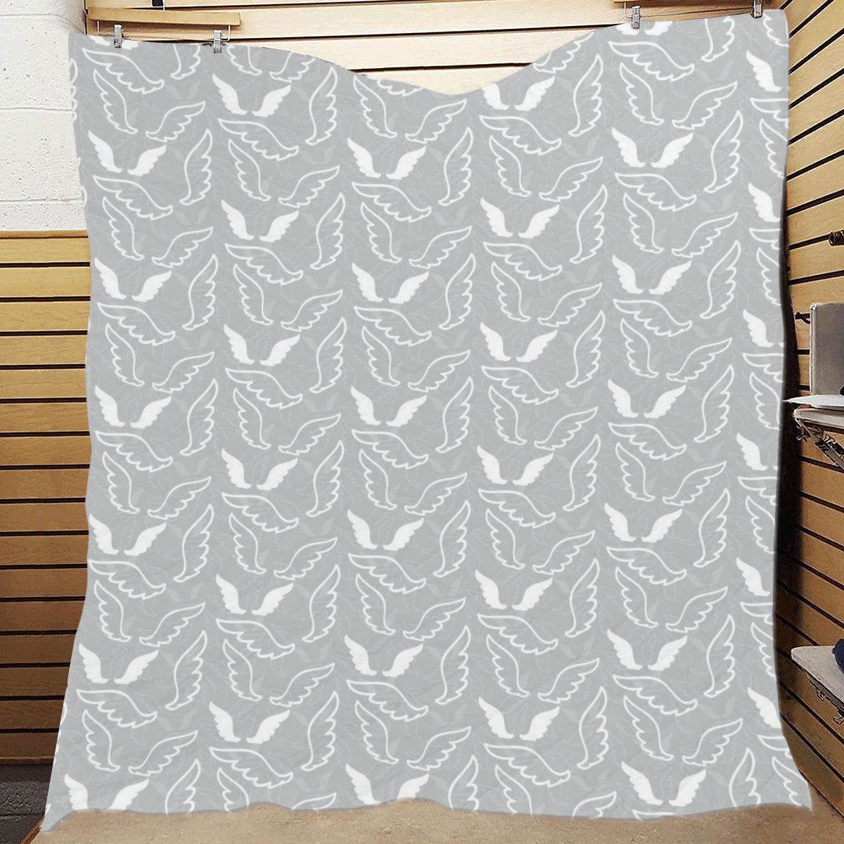 Angel Wings Pattern Print Design 01 Premium Quilt