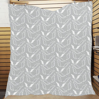 Angel Wings Pattern Print Design 01 Premium Quilt