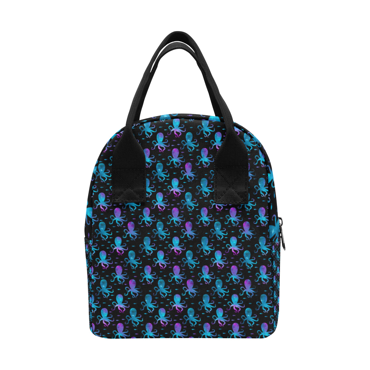 Octopus Blue Design Print Themed Insulated Lunch Bag