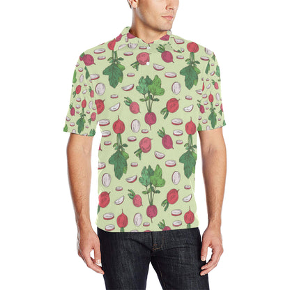 Radish Pattern Print Design A04 Men Polo Shirt
