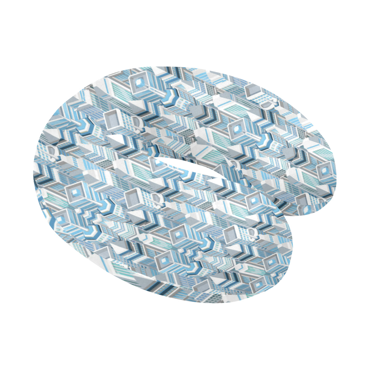 City Pattern Print Design 03 U-Shaped Travel Neck Pillow