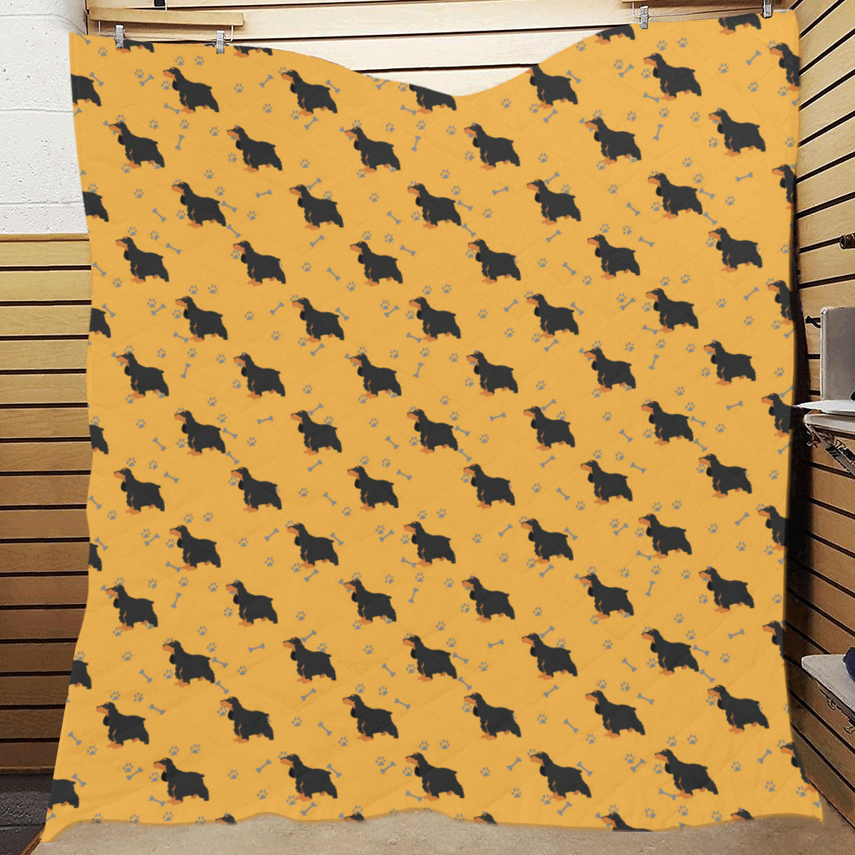 Cocker Pattern Print Design 01 Premium Quilt
