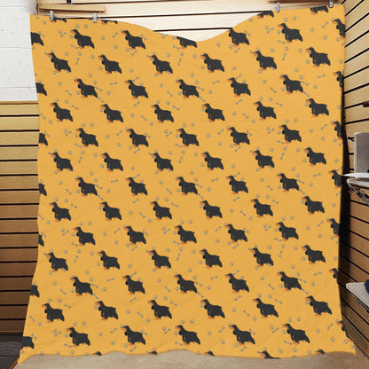 Cocker Pattern Print Design 01 Premium Quilt