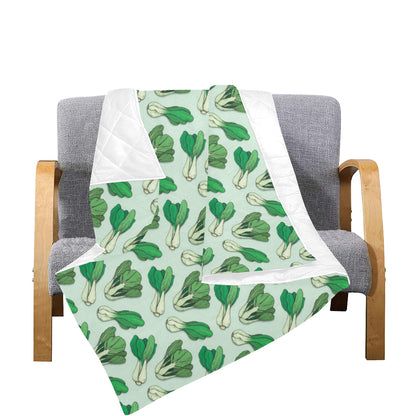 Bok Choy Pattern Print Design 01 Premium Quilt