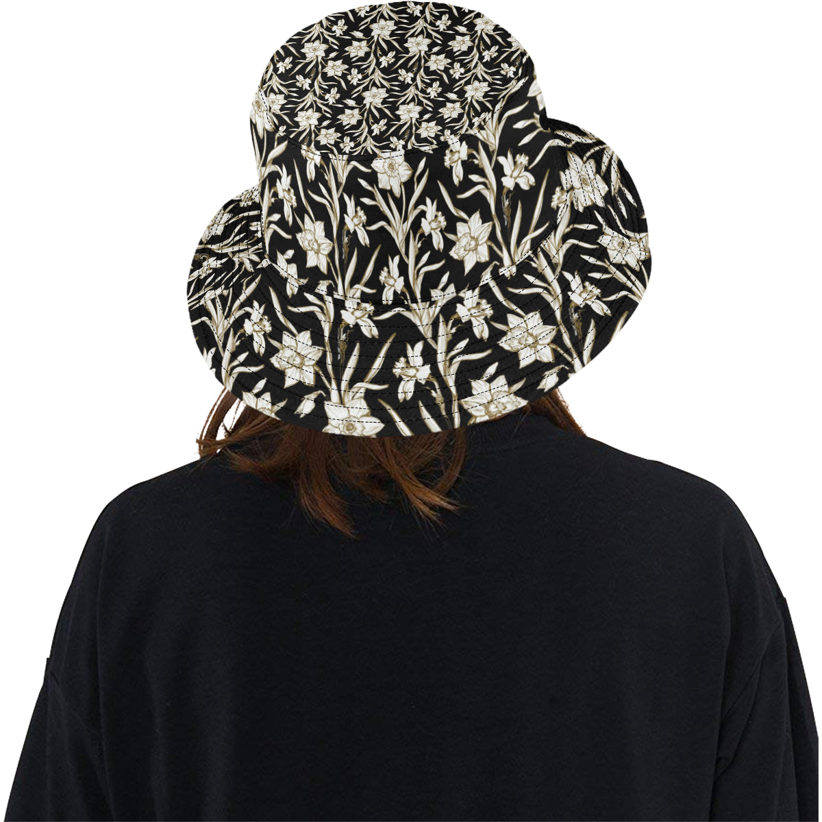 Daffodils Pattern Print Design DF06 Unisex Bucket Hat