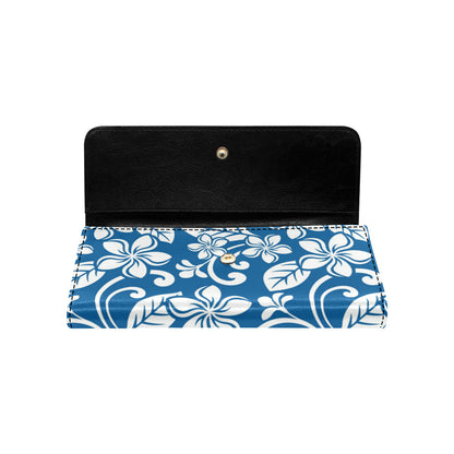 Plumeria Pattern Print Design PM013 Women's Trifold Wallet
