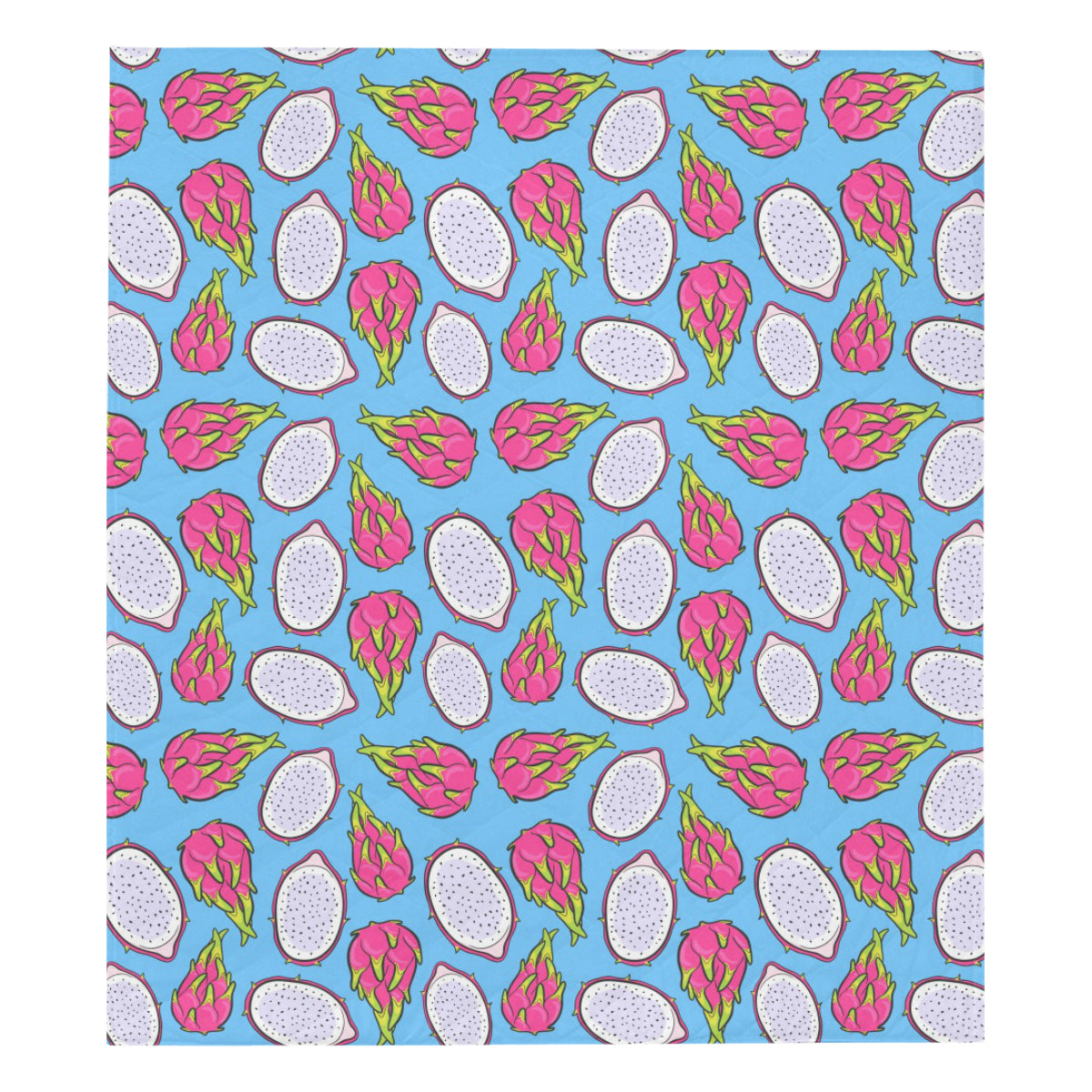 Dragonfruit Pattern Print Design DF04 Premium Quilt