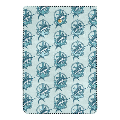 Swordfish Pattern Print Design 03 Women's Trifold Wallet
