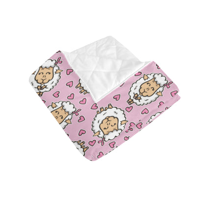 Sheep Cute Pattern Print Design 01 Premium Quilt