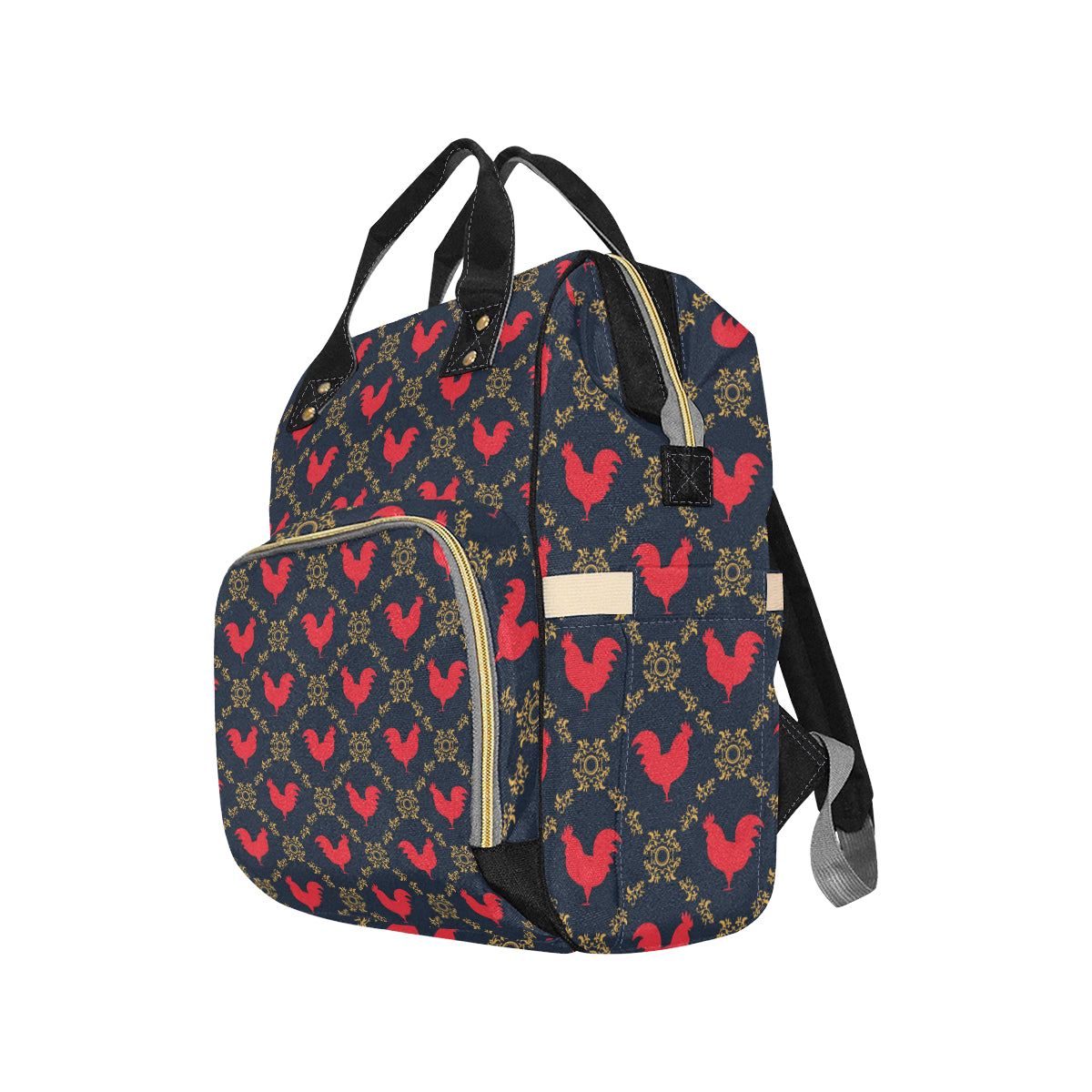 Rooster Pattern Print Design A02 Diaper Bag Backpack