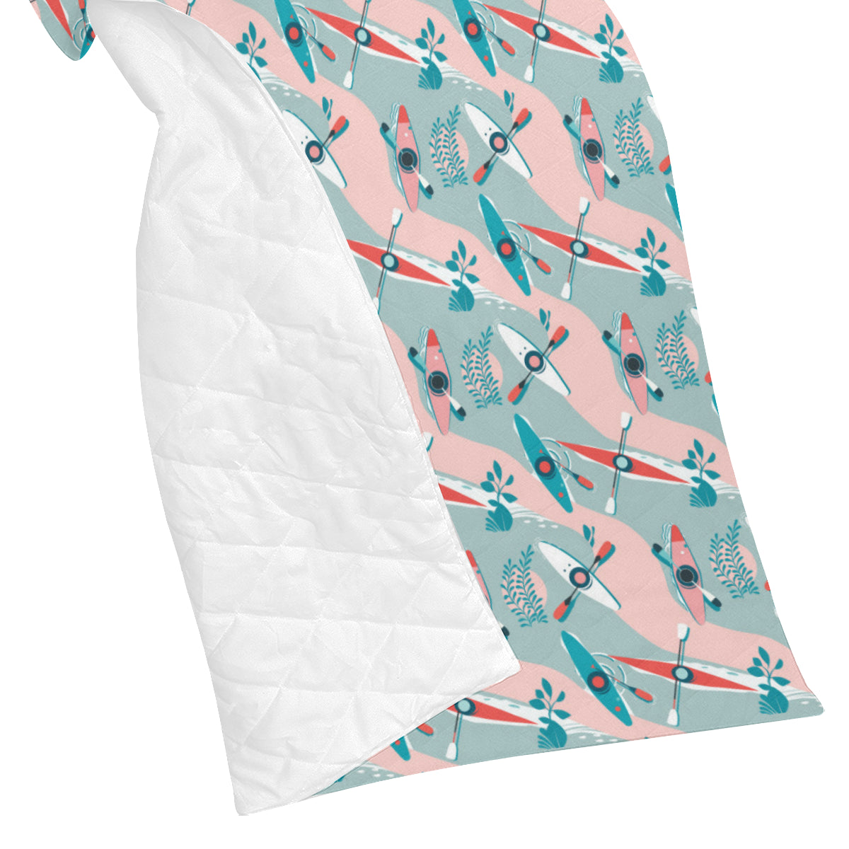 Kayak Pattern Print Design 05 Premium Quilt