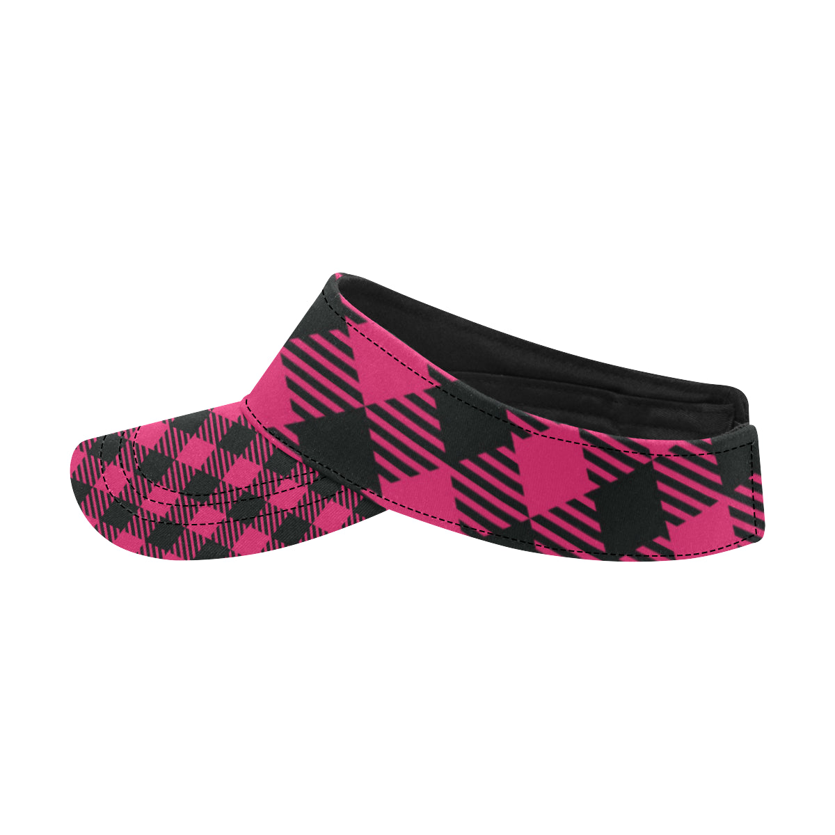 Buffalo check Pink Pattern Print Design 01 Unisex Sun Visor