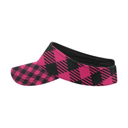 Buffalo check Pink Pattern Print Design 01 Unisex Sun Visor