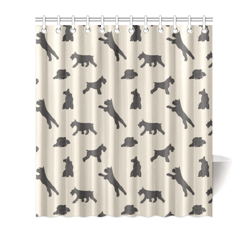 Schnauzers Pattern Print Design A06 Shower Curtain