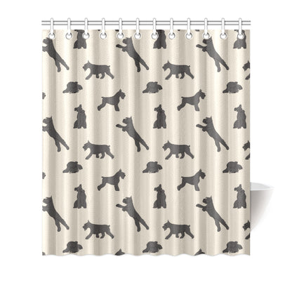 Schnauzers Pattern Print Design A06 Shower Curtain