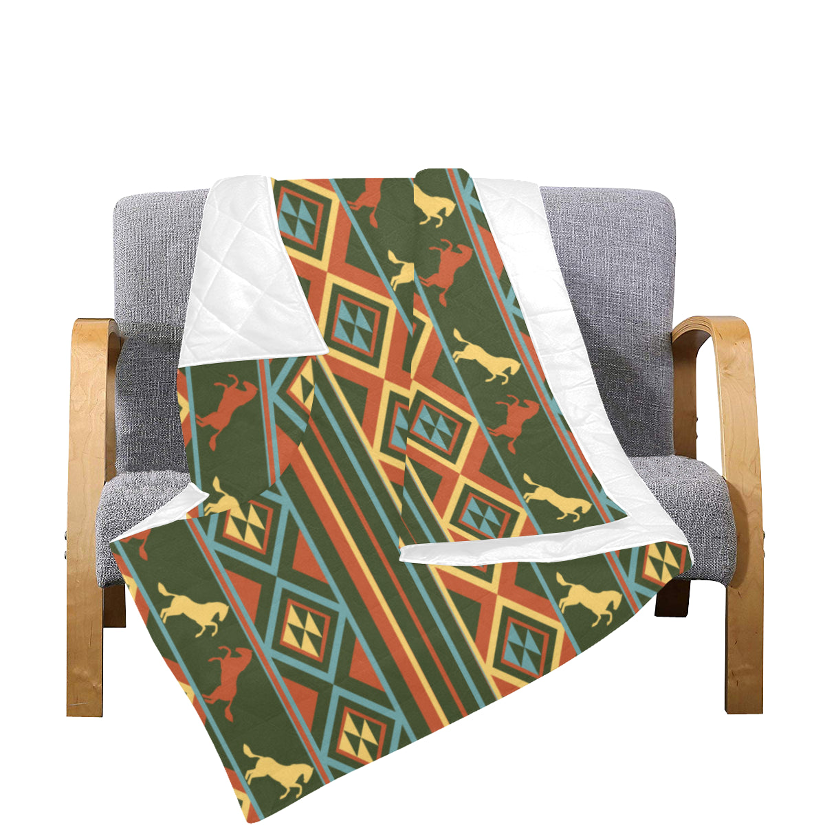 Horse Western Pattern Premium Quilt