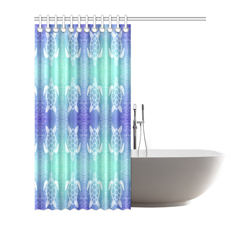 Sea Turtle Draw Shower Curtain