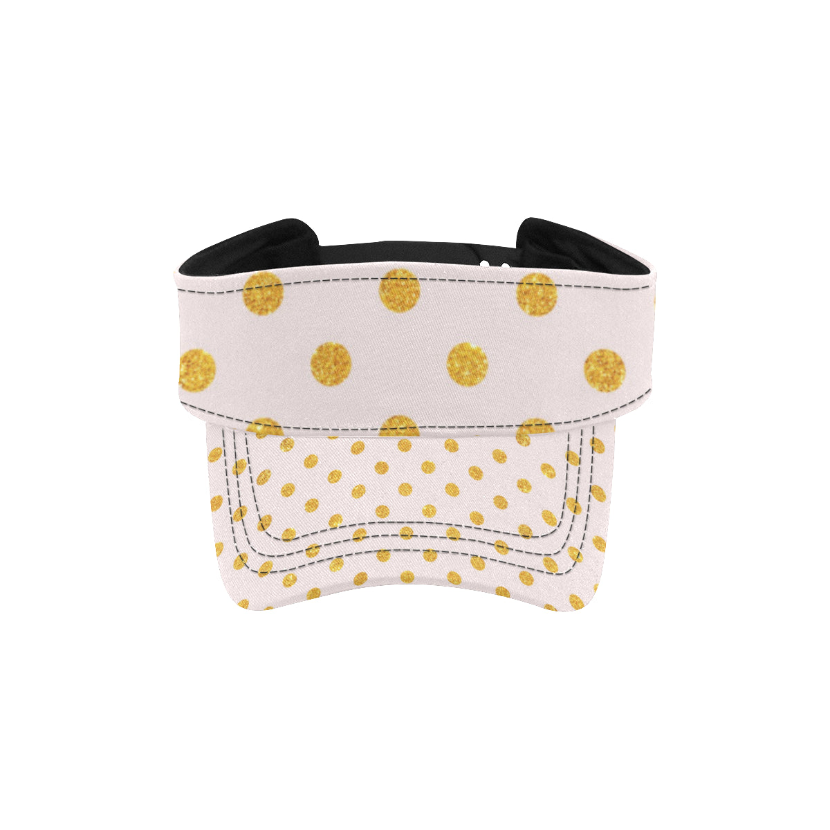 Polka Dot Gold Pink Pattern Print Design 01 Unisex Sun Visor