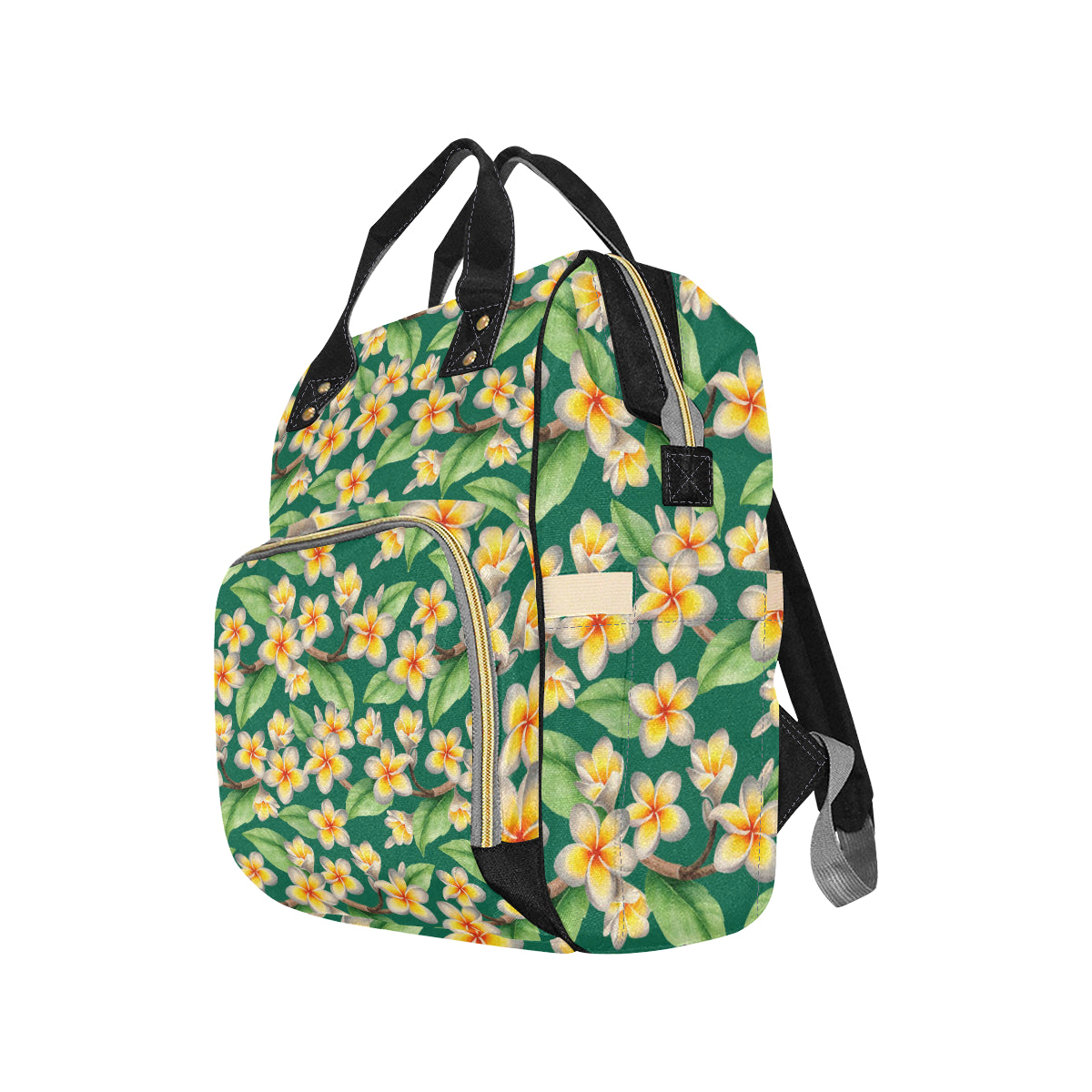 Plumeria Pattern Print Design PM07 Diaper Bag Backpack