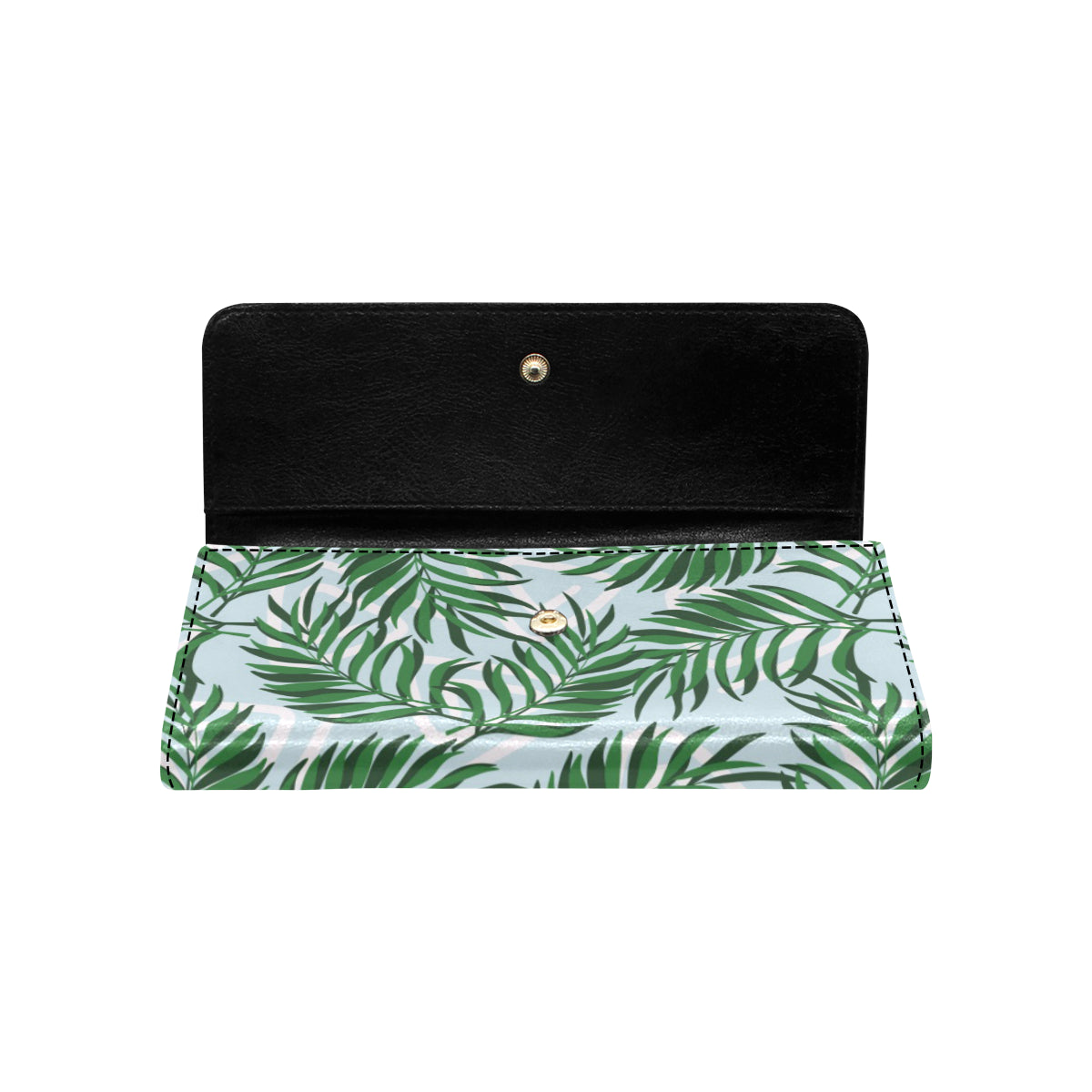 Palm Leaves Pattern Print Design PL06 Women's Trifold Wallet