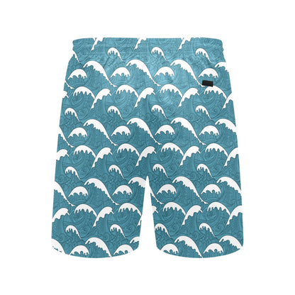 Surf Wave Tribal Design Men's Swim Trunks Beach Shorts