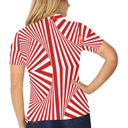 Vortex Print Design LKS304 Women's Polo Shirt