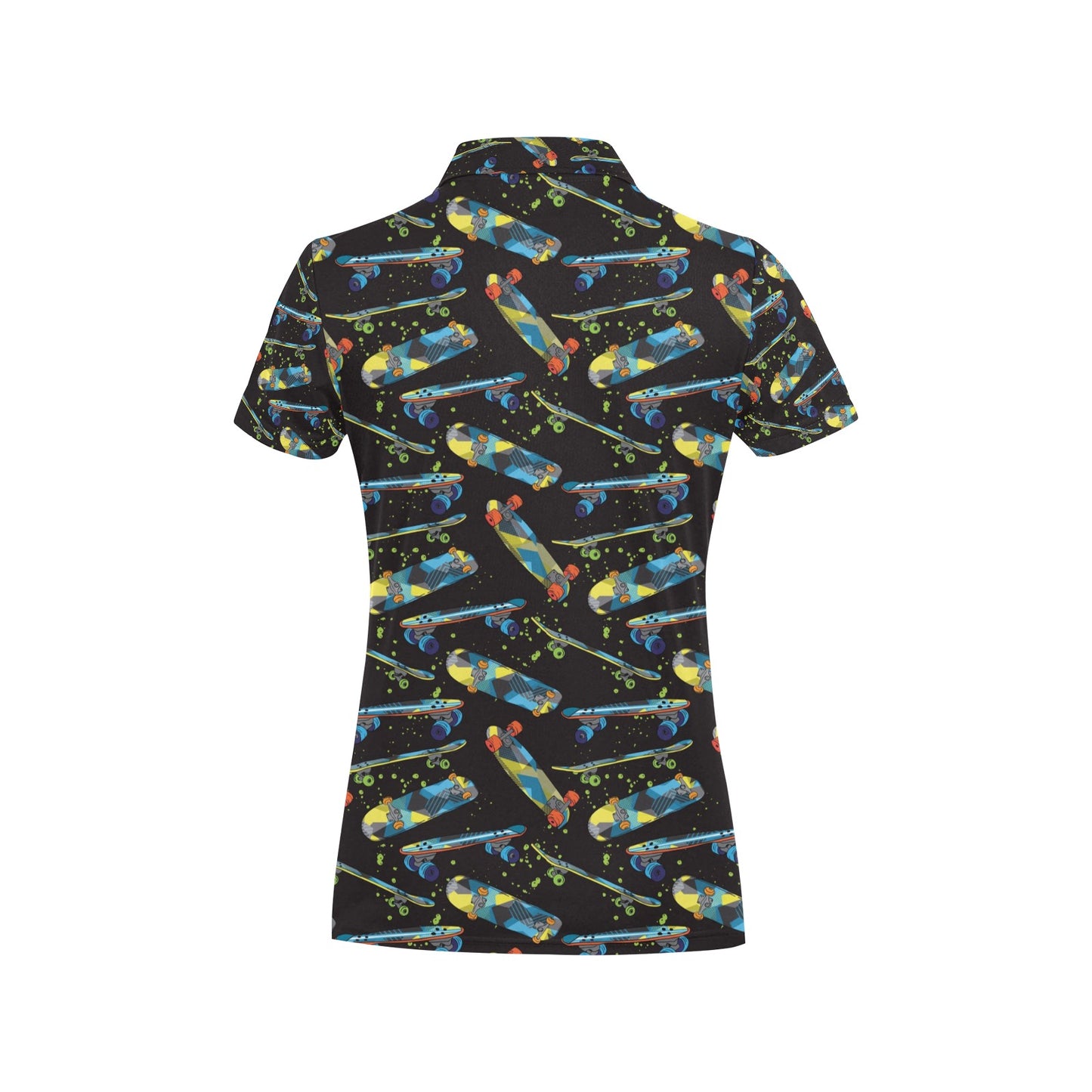 Skateboard Print Design LKS305 Women's Polo Shirt