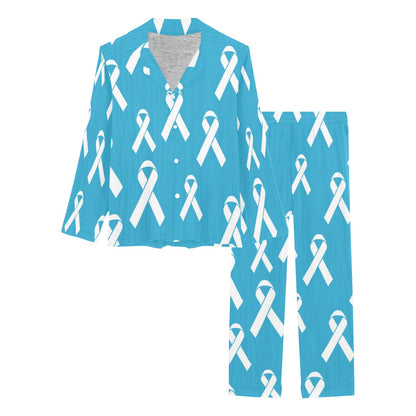 Liver cancer Pattern Print Design 01 Women's Long Pajama Set