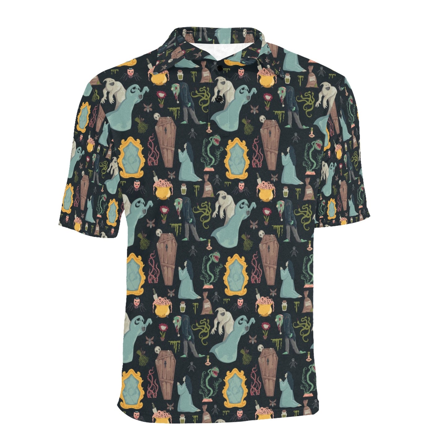 Creepy Print Design LKS303 Men Polo Shirt