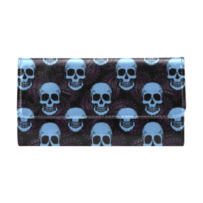 Skull Print Design LKS3012 Women's Trifold Wallet