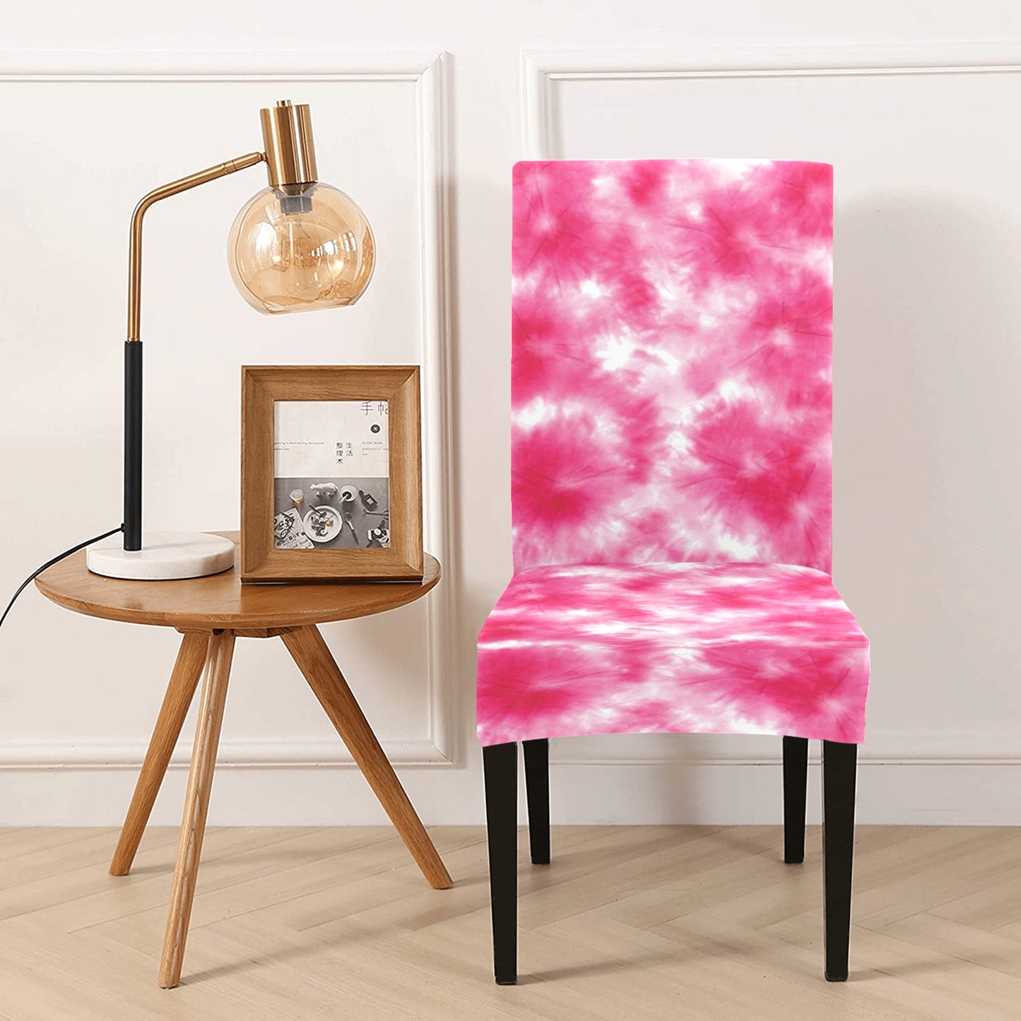 Tie Dye Pink Print Design LKS304 Dining Chair Slipcover