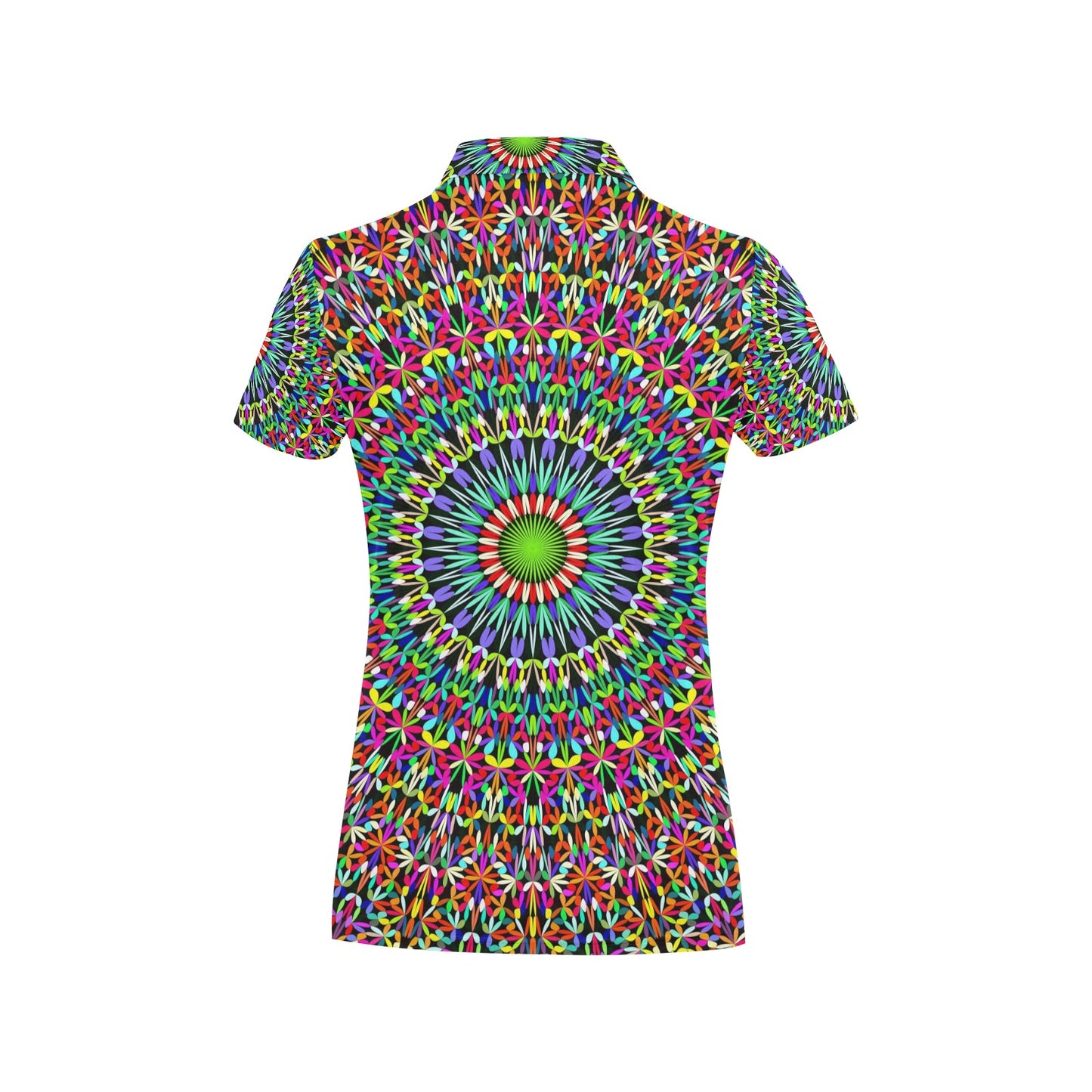 Bohemian Colorful Style Print Women's Polo Shirt