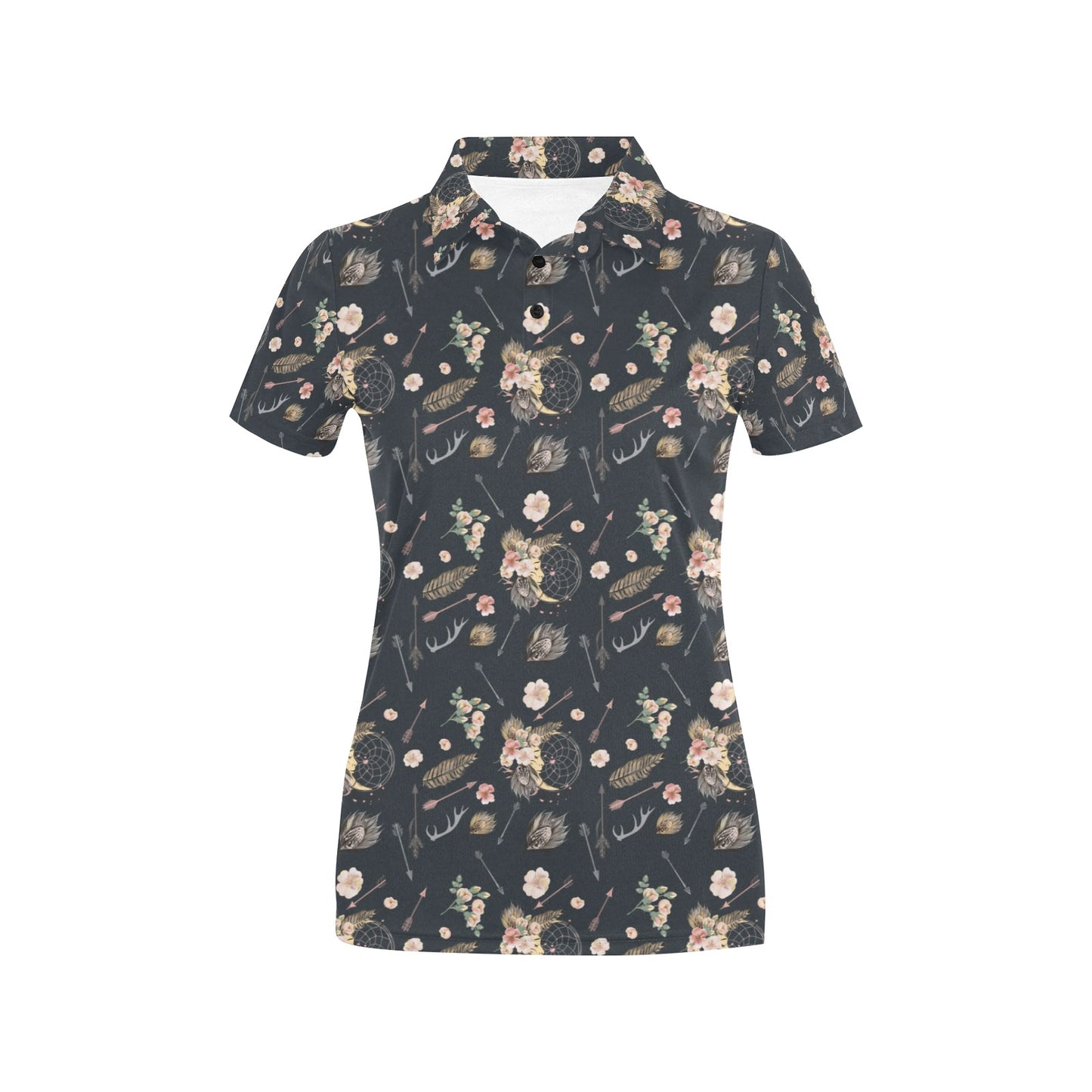 Bohemian Pattern Print Design 09 Women's Polo Shirt