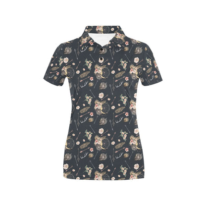 Bohemian Pattern Print Design 09 Women's Polo Shirt