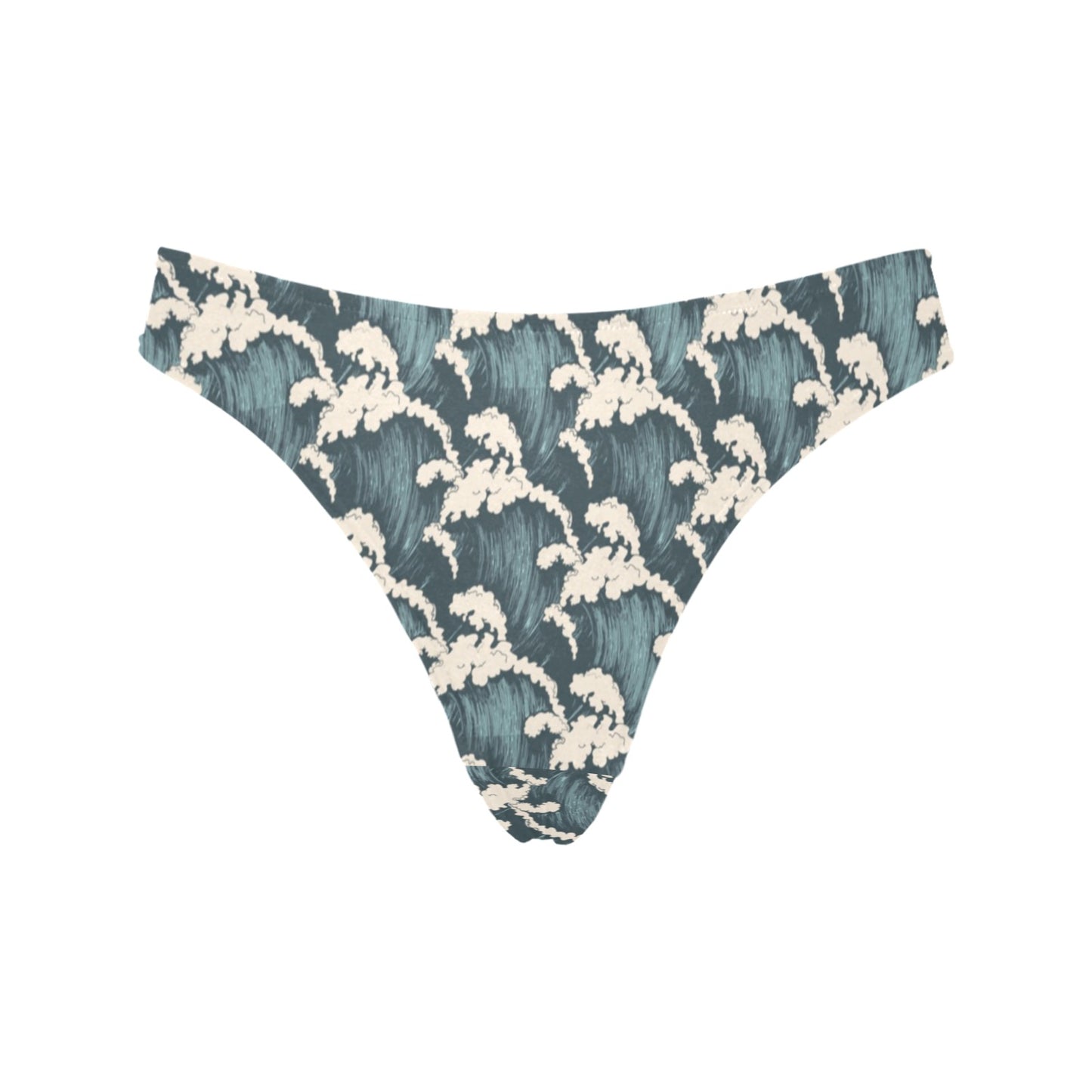 Wave Art Print Women's Thongs