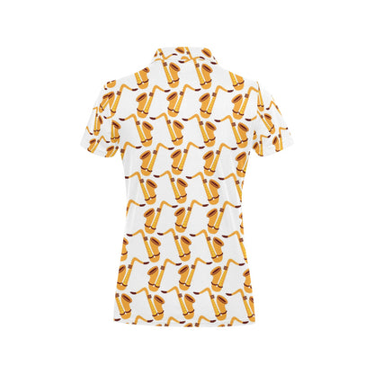 Saxophone Print Design LKS404 Women's Polo Shirt