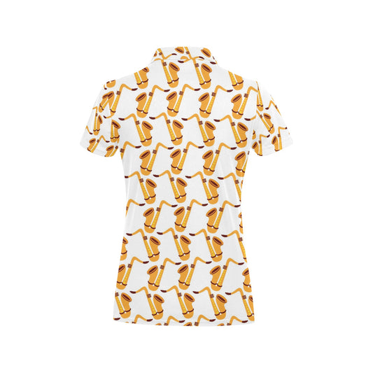 Saxophone Print Design LKS404 Women's Polo Shirt