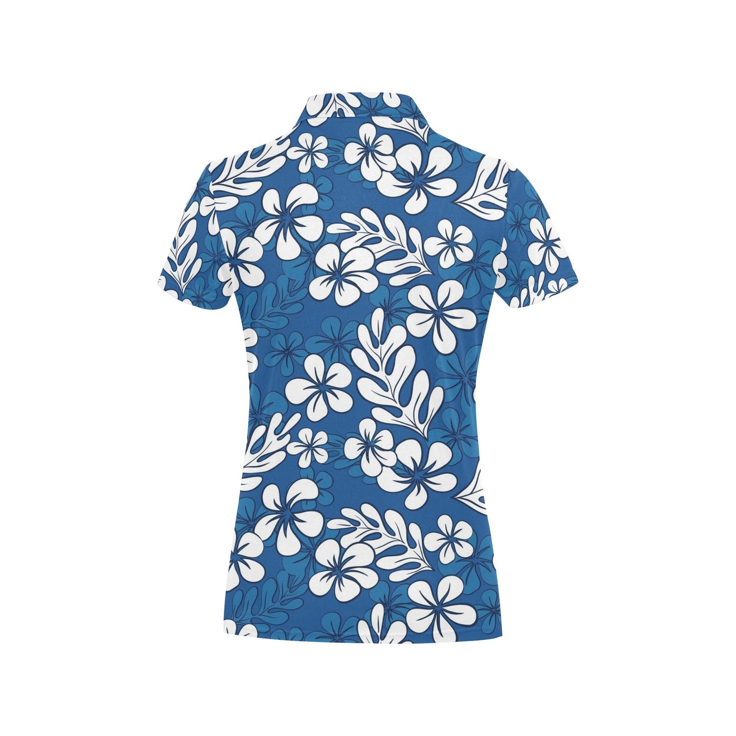 Plumeria Pattern Print Design PM015 Women's Polo Shirt