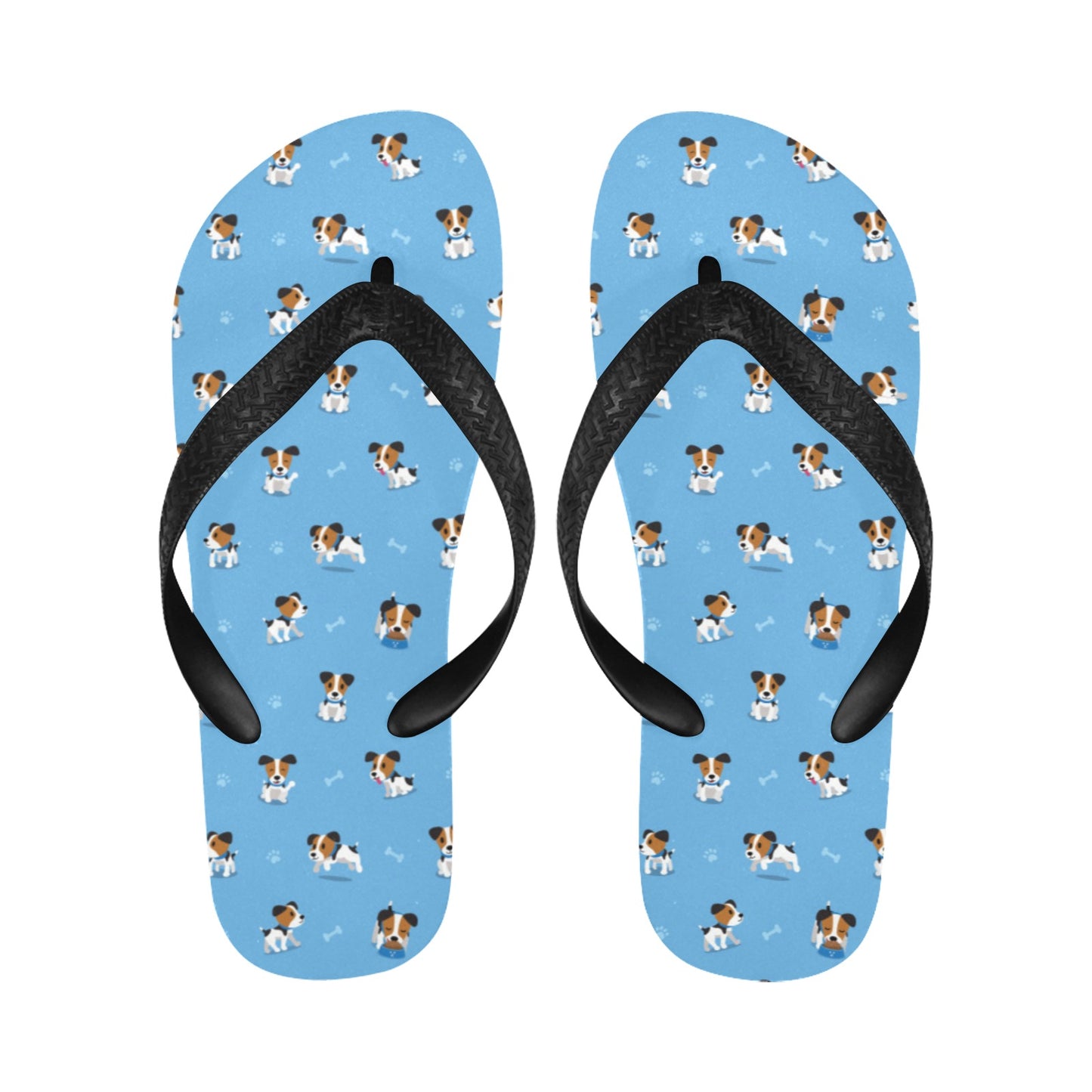 Russell Terriers Print Design LKS3010 Flip Flops