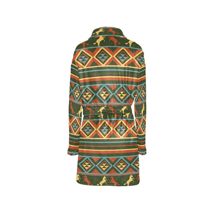 Horse Western Pattern Women's Fleece Robe
