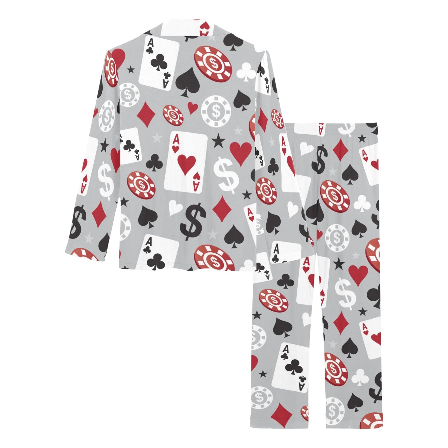 Casino Pattern Print Design 01 Women's Long Pajama Set
