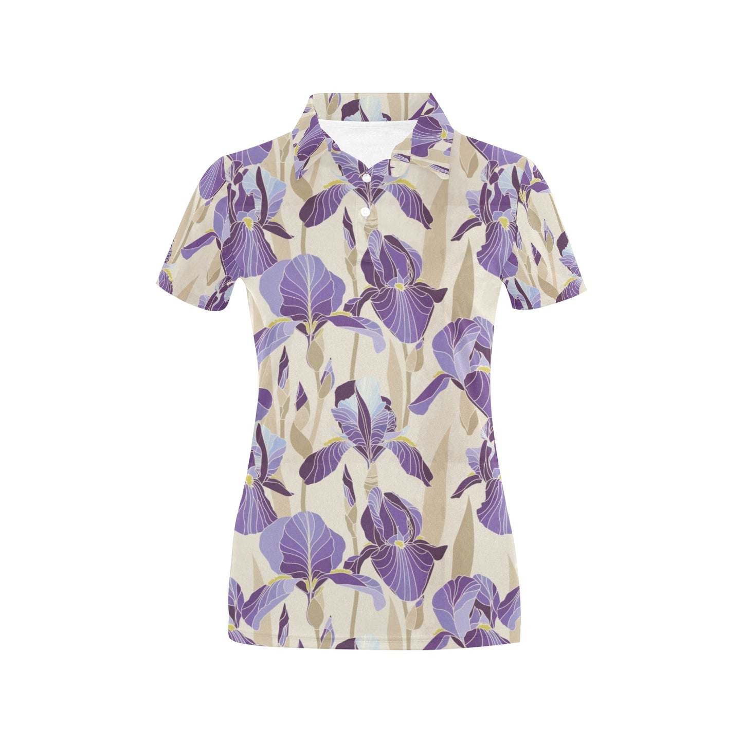 Iris Pattern Print Design IR02 Women's Polo Shirt