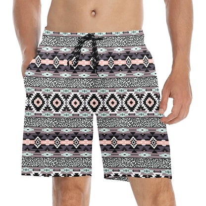 Safari Pattern Print Design LKS302 Men's Swim Trunks Beach Shorts